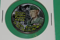 GEORGE S. PATTON WORLD WAR 2 COLORIZED COMMEMORATIVE CLAD KENNEDY HALF DOLLAR