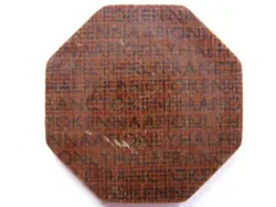 FRANCE 1/2 FRANC WW2 NAAFI TOKEN FORMICA 1.5MM LETTERS