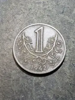 1942 BOHEMIA & MORAVIA KORUN WW2 ERA COIN