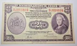 NETHERLANDS-INDIE    DUTCH EAST INDIES   2-1/2 GULDEN 1943 WW2-ERA CURRENCY