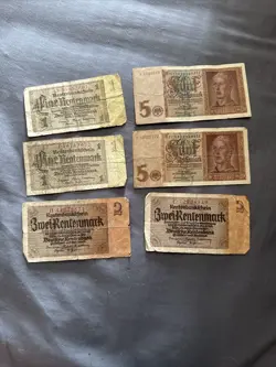 WW2 GERMAN PAPER MONEY