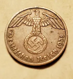 GERMAN 1938 A 1 REICHSPFENNIG   COIN 3RD REICH WW2 PFENNIG RP