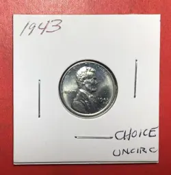 1943D CHOICE UNCIRCULATED LINCOLN 