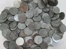 LARGE LOT OF 150 STEEL CENTS LINCOLN WW2 COINS MIXED PDS 1943 Q2GE