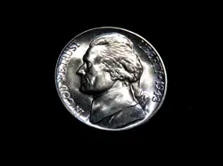 GEM BRILLIANT UNCIRCULATED 1943-D JEFFERSON WW2 SILVER NICKEL BEAUTIFUL COIN M12