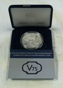 2020-W V75 WW2 PROOF SILVER EAGLE WITH OGP. REDUCED 5/24/24 (791)