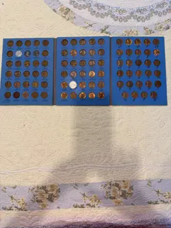 1 COMPLETE SETS OF LINCOLN PENNIES FROM 1941-1974 WITH ONE WW2 SILVER NICKEL