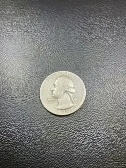 1944 WASHINGTON QUARTER-SILVER. WW2 COIN. 