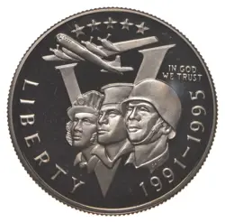 1993 PROOF WWII WORLD WAR 2 1991-1995 COMMEMORATIVE HALF DOLLAR *7479
