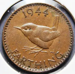 1944 UNITED KINGDOM 1 FARTHING - GEORGE VI  WW2 COIN