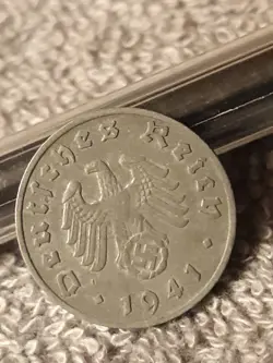 1941 WW2 REICHSPFENNIG~