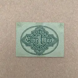 1922 GERMAN 1 MARK BANKNOTE, GERMANY CURRENCY ERA BETWEEN WWI WWII WW1 WW2