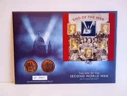 ROYAL MINT 2005 60TH ANNIVERSARY END OF THE SECOND WORLD WAR £2 COIN COVER. MINT