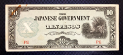 1943 WW2 JAPANESE OCCUPIED PHILIPPINES - 10 PESOS - VF  - L9