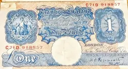 1 POUND ENGLAND WW2 BANK NOTE