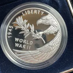 2020 WORLD WAR 2 SILVER PROOF MEDAL IN OGP
