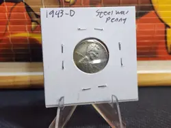1943 D STEEL PENNY - WORLD WAR 2 WARTIME CENT