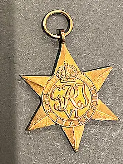 MEDAL - BRITISH WW2 MEDAL - THE ITALY STAR - GEORGE VI - F - NO RIBBON - H1991 