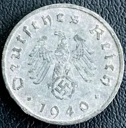 1940 GERMANY COIN 10 PFENNIG KM# 101 3RD REICH GERMAN WW2 WWII  FREE SHIPPING