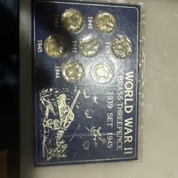 1939-1945 WW2 GREAT BRITAIN 3 PENCE COIN SET