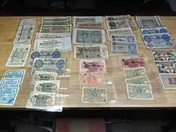 VINTAGE LOT OF 37 GERMAN MARKS BANKNOTES PAPER CURRENCY 1907-1944 WW1 WW2