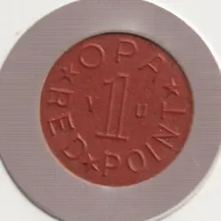 1944 US WWII OPA RED VU RATION TOKEN COLLECTIBLE WW2 COLLECTION OLD WAR COIN USA