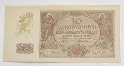 POLAND - 10 ZLOTYCH BANKNOTE 01. 03. 1940 -WW2 GERMAN OCUPATION  UNC