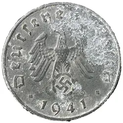 1941 GERMANY COIN 10 PFENNIG D KM# 101 3RD REICH GERMAN WW2 WWII FREE SHIPPING
