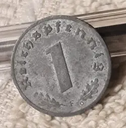 GERMAN 1 REICHSPFENNIG ~ GERMANY ~ WW2 1PF 1942, WITH OXIDATION SPOTS