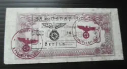 HUNGARY BANKNOTE 5 PENGO, GERMAN OCCUPATION WWII HAND STAMPED ~118