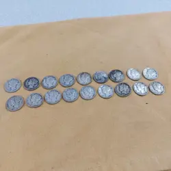 LOT 18 MERCURY DIMES 1945 CIRCULATED SILVER WW2-ERA READ