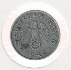 RARE WWII GERMAN PFENNIG WAR 1942-A WW2 GERMANY 1 REICHSPFENNIG COLLECTION COIN