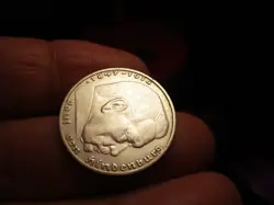 GERMANY 2 REICHSMARK A BERLIN HINDENBURG SILVER COIN THIRD REICH WW2 MARK