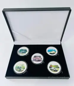 SIR WINSTON CHURCHILL FIGHTER TANKS OF WORLD WAR LL X5 COINS BOX SET