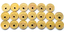 GERMAN COIN 20X 10 REICHSPFENNIG 1937 - 1939 BRASS SWASTIKA 3RD WW2 COLLECTION