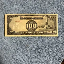 THE JAPANESE GOVERNMENT - 100 PESOS BANKNOTE - FILIPINO OCCUPATION WW2