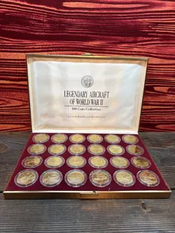 LEGENDARY AIRCRAFT OF WW2 $10 COIN COLLECTION ISSUED BY MARSHALL ISLANDS