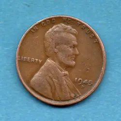 1945 D LINCOLN WHEAT CENT WW2 ERA COIN CIRCULATED