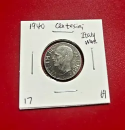 1940 ITALY 20 CENTESIMI WW2 COIN - NICE WORLD COIN !!!