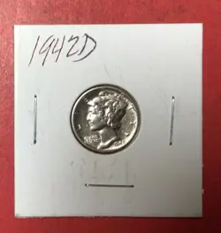 1942D US MERCURY SILVER DIME! WORLD WAR 2! XF DETAILS! 