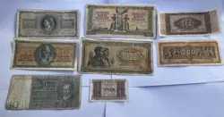 WORLD WAR 2 GREEK, GERMAN AND ITALIAN CIRCULATED BANKNOTES VARIOUS DENOMINATIONS