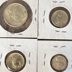 PHILIPPINES 50/20/10/5 CENTAVOS  1944 WORLD WAR 2 ERA.  LOT OF 4 COINS