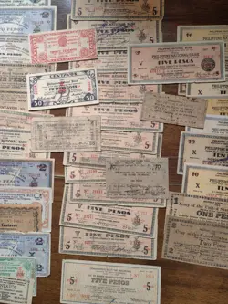41 PHILIPPINES WW2 EMERGENCY GUERRILLA MONEY CURRENCY NOTES WHOLESALE LOT $0.99