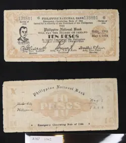*PHILIPPINES ILOILO WW2 GUERRILLA CURRENCY 20 PESOS 1942 BANKNOTE[A166]
