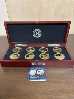 BRADFORD EXCHANGE 75TH ANNIVERSARY OF VICTORY IN WW2 PROOF COIN SET IN BOX