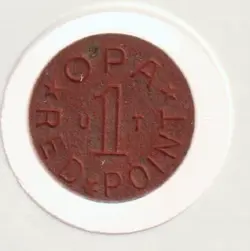 1944 US WWII OPA UT RED RATION TOKEN COLLECTIBLE WW2 COLLECTION OLD WAR COIN USA