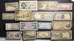1940S JAPANESE GOVERNMENT WW2 OCCUPATION INVASION CURRENCY! JAPAN SET OF 16 DIFF