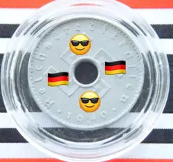 GERMAN 5 PFENNIG 1940 A REICHSKREDITKASSEN MILITARY SWASTIKA COIN 3RD WW2 +RARE+