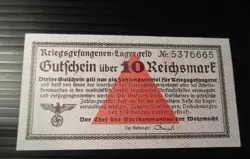 WW2 GERMAN PRISONER OF WAR CAMP GENERAL ISSUE CURRENCY 10 REICHSMARK