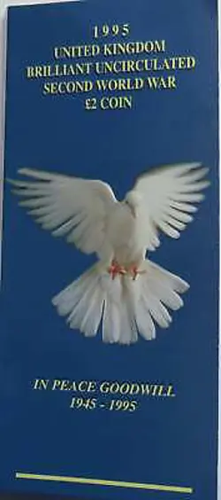 1995 UNITED KINGDOM BRILLIANT UNCIRCULATED SECOND WORLD WAR £2 COIN PACK